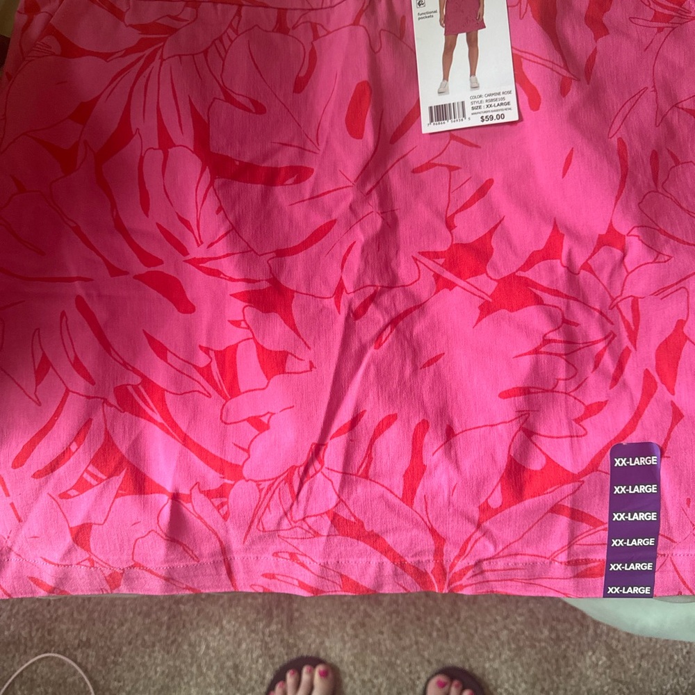 Rafaella Pink and Red Floral Skort
